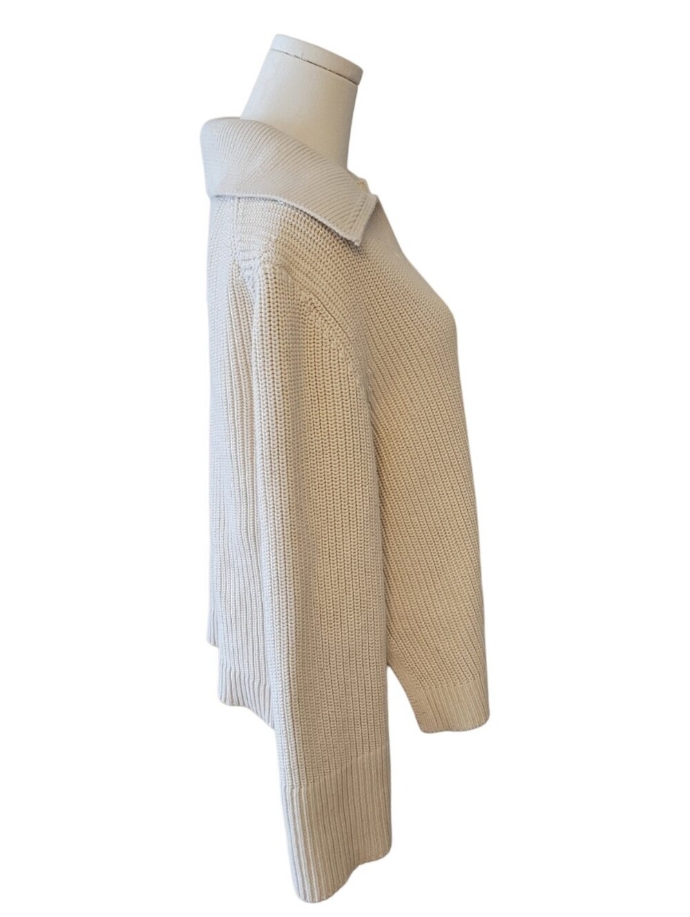 & Other Stories Cream Cable Knit Oversized Cotton Sweater Size Small - Picture 3 of 5